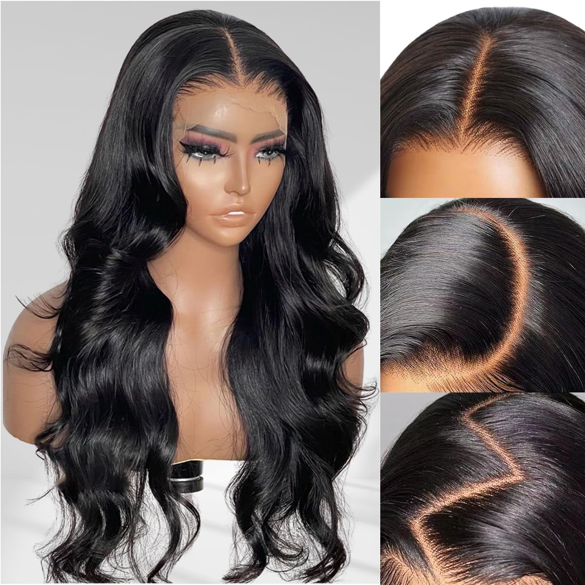 28" Lace Front Wigs Pre Plucked with Baby Hair 180 Density Body Wave Human Hair Wig Glueless Wigs for Women 13X4 HD Lace Frontal Brazilian Virgin Hair Wig