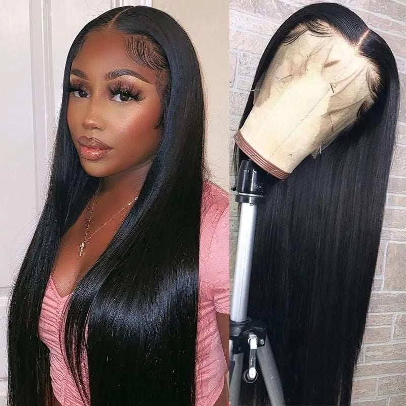 Straight Lace Front Wig Glueless Human Hair Wigs HD 13X4 Lace Frontal Wigs