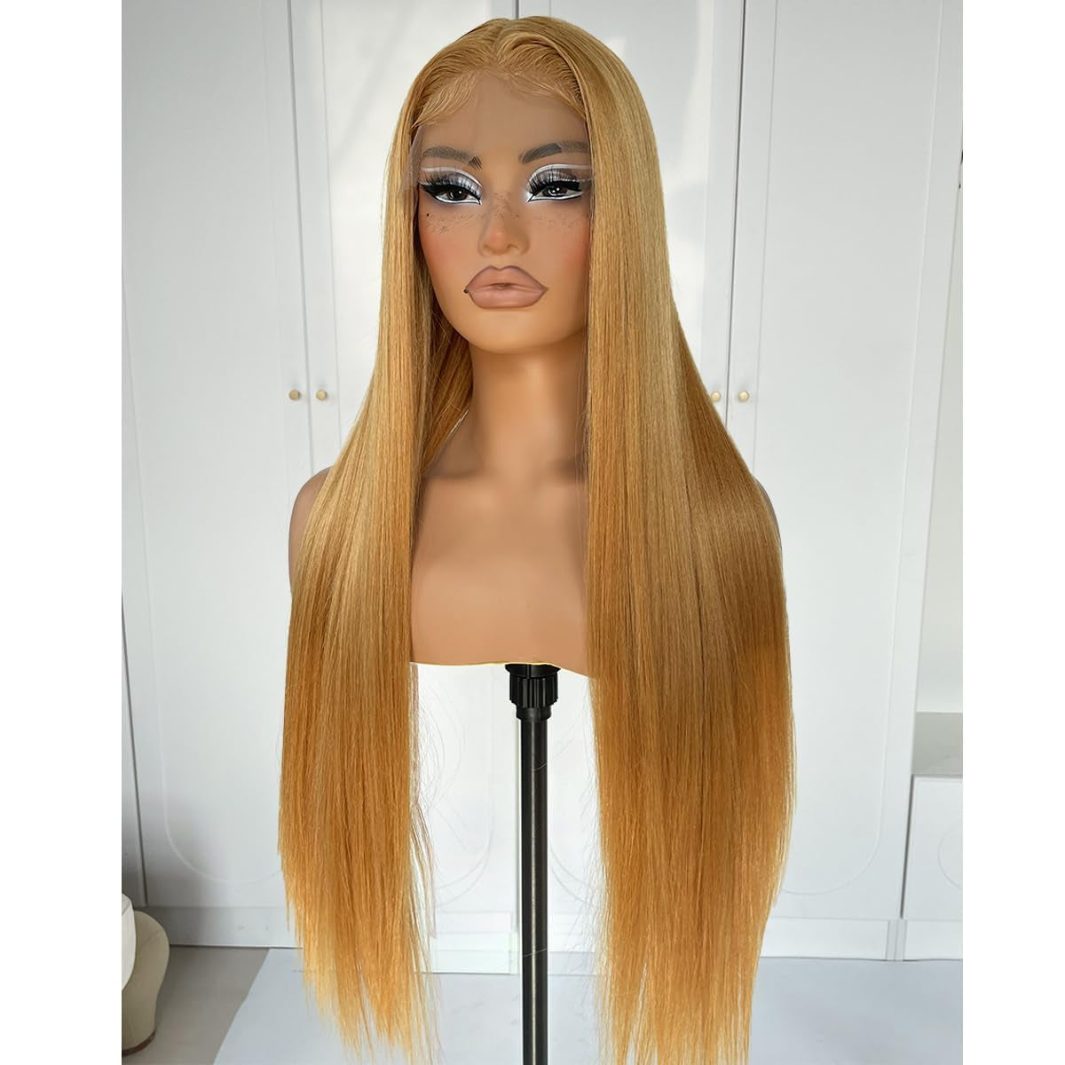 Human Hair Wig 5X5 27 Brown Yaki Wave Lace Front Wigs Dark Brown Human Hair Wig 200% Density