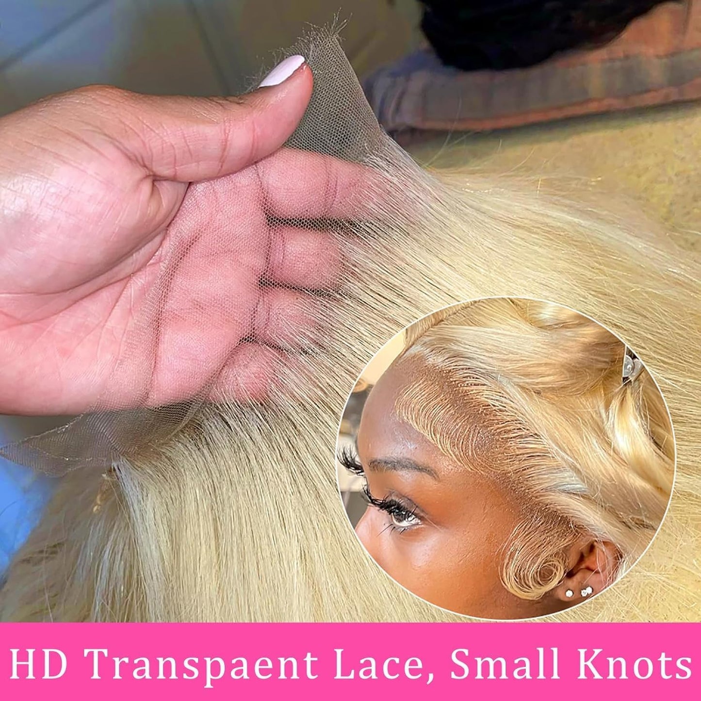 Blonde Wig Human Hair HD 613 Lace Front Wigs Human Hair 13X4 Body Wave Lace Front Wig Human Hair Pre Plucked with Baby Hair 24 Inch
