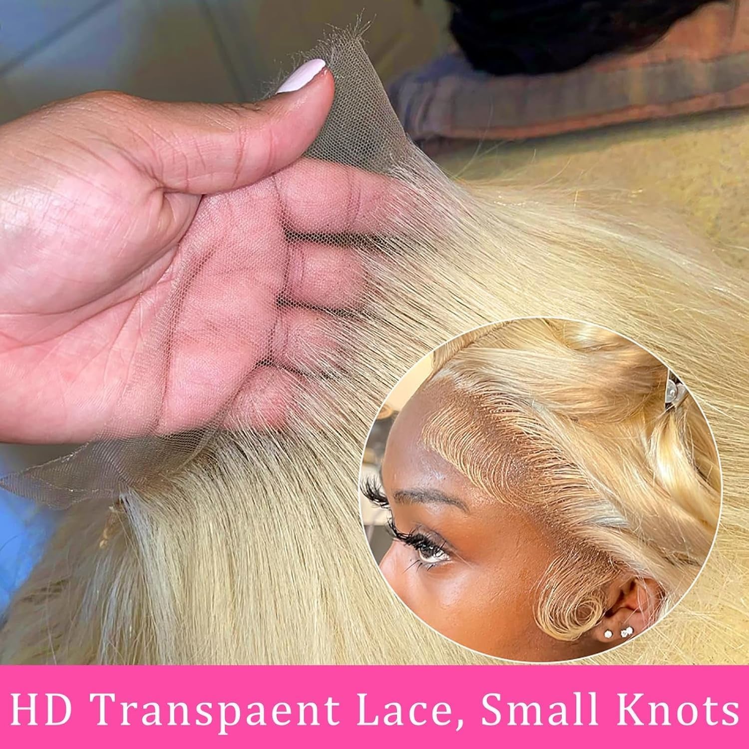 Blonde Wig Human Hair HD 613 Lace Front Wigs Human Hair 13X4 Body Wave Lace Front Wig Human Hair Pre Plucked with Baby Hair 24 Inch