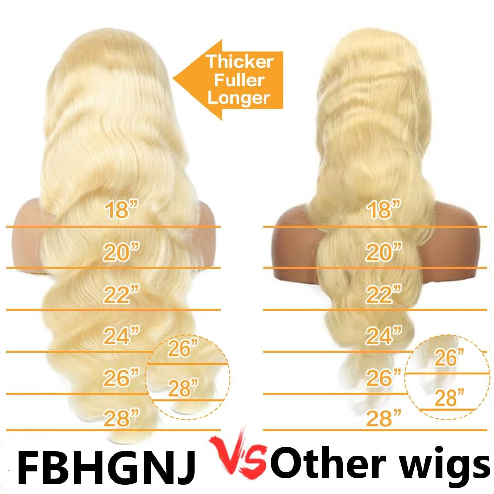 Blonde Wig Human Hair HD 613 Lace Front Wigs Human Hair 13X4 Body Wave Lace Front Wig Human Hair Pre Plucked with Baby Hair 24 Inch