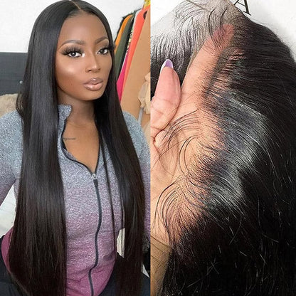 Straight Lace Front Wig Glueless Human Hair Wigs HD 13X4 Lace Frontal Wigs
