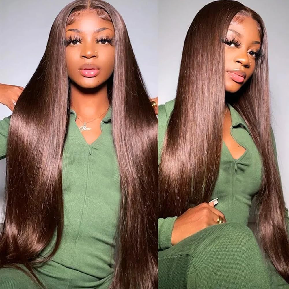 30 Inch Highlight Ombre Lace Front Wig Human Hair Pre Plucked 4/30 Colored Honey Blonde HD Lace Frontal Wigs for Black Women Human Hair 180 Density Straight Glueless Wigs Human Hair Pre Plucked