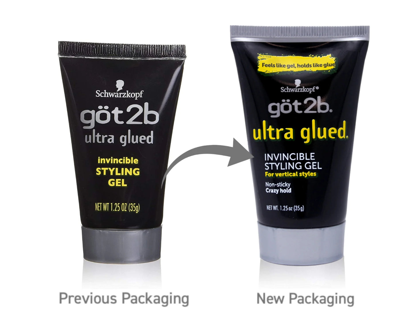Schwarzkopf Got 2B Ultra Glued Invincible Styling Gel, 1.25 Oz
