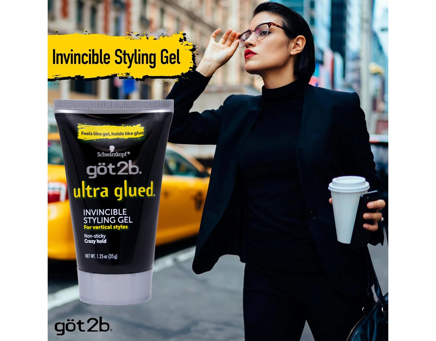 Schwarzkopf Got 2B Ultra Glued Invincible Styling Gel, 1.25 Oz