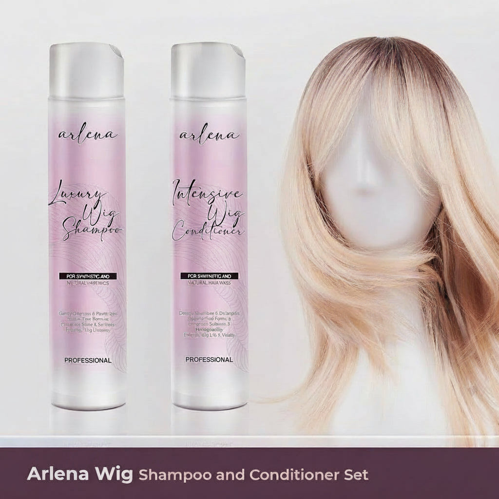Luxury Wig Shampoo and Conditioner Set for Synthetic and Natural Hair Wigs - Made in USA, Sulfate-Free, Enhances Shine & Softness, Prolongs Wig Lifespan, Deeply Nourishes & Detangles